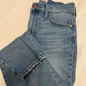 MADEWELL lightly worn THE PERFECT VINTAGE CROP JEANS